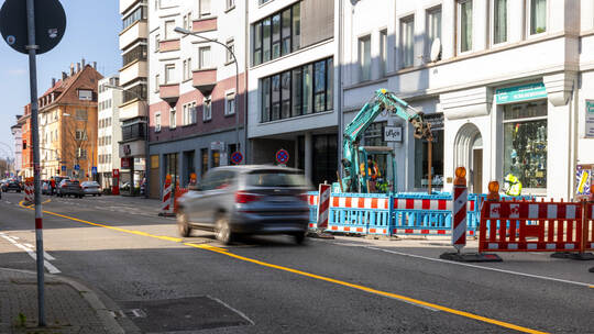 Habermehlstraße Fernwärme Bauarbeiten