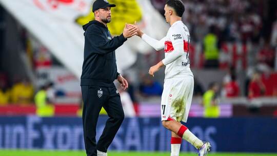 Sebastian Hoeneß und Bilal El Khannouss Sebastian Hoeneß und Bilal El Khannouss