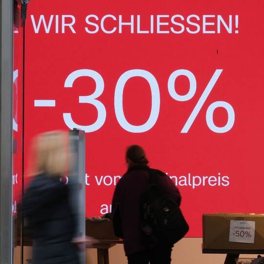 Geschäftsschließung im Einzelhandel