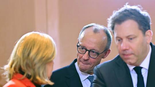 Bärbel Bas, Friedrich Merz und Lars Klingbeil Bärbel Bas, Friedrich Merz und Lars Klingbeil