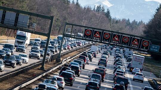 Stau auf der Autobahn