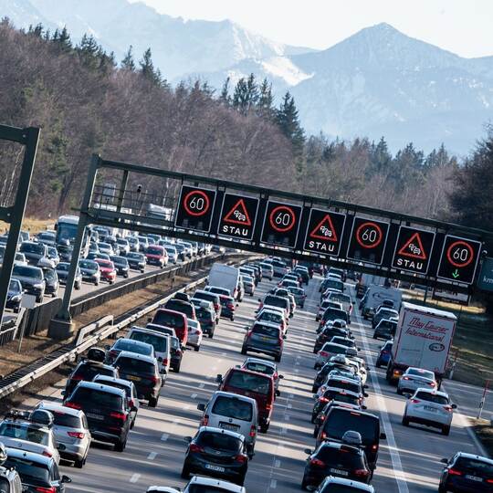 Stau auf der Autobahn