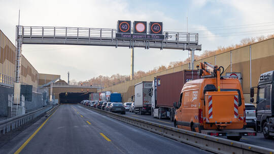 VU A8 Tunnel Pforzheim Ost Niefern Eutingen