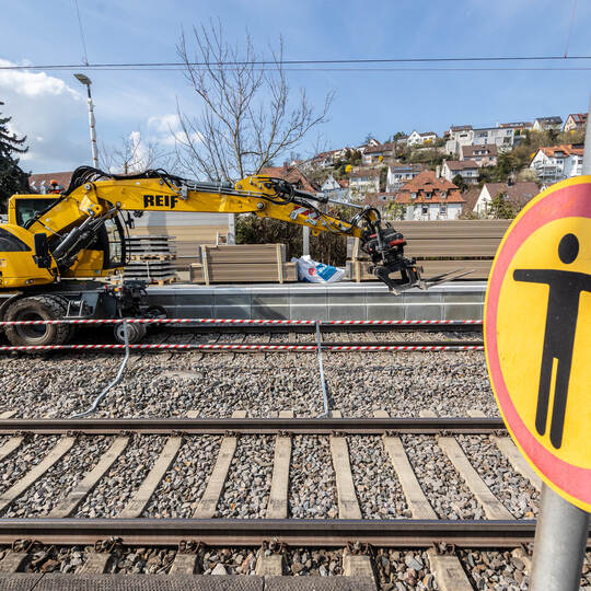 Bahnhof Enzberg Bauarbeiten Bahn Reportage