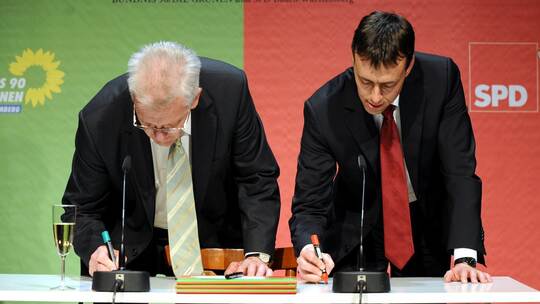 Unterzeichnung Koalitionsvertrag