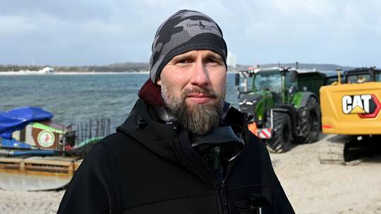 Wal an der Ostseeküste gestrandet