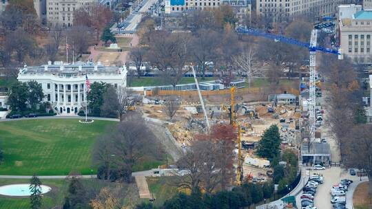 Bauarbeiten am Weißen Haus