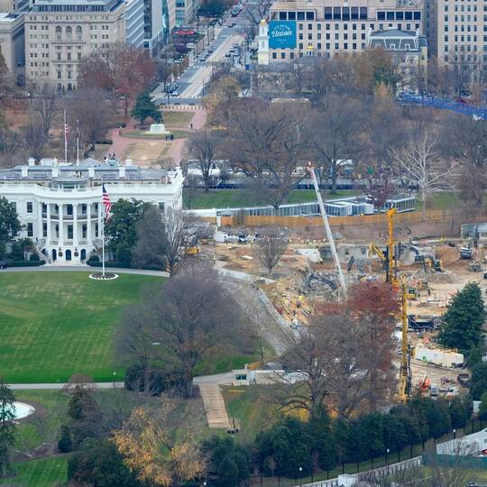 Bauarbeiten am Weißen Haus