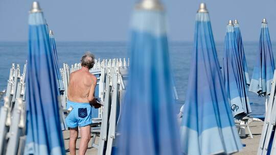 Strandbad in Italien