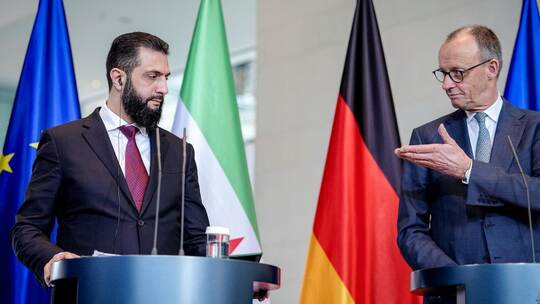 Syriens Übergangspräsident Ahmed al-Scharaa in Berlin