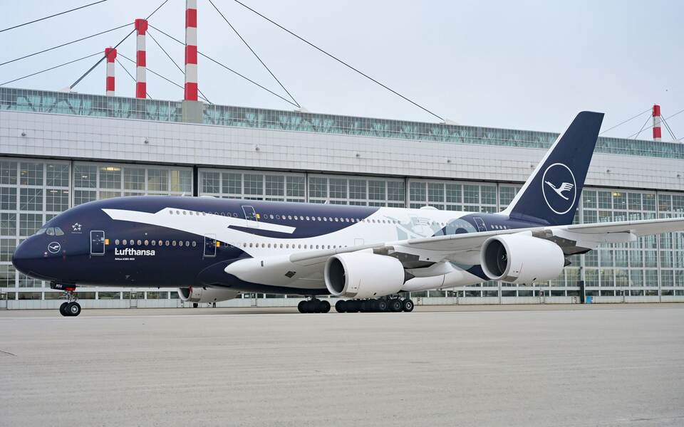 Lufthansa Airbus in Jubiläumslackierung