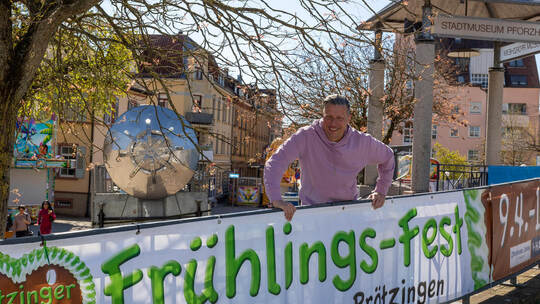 Aufbau Brötzinger Frühlingsfest