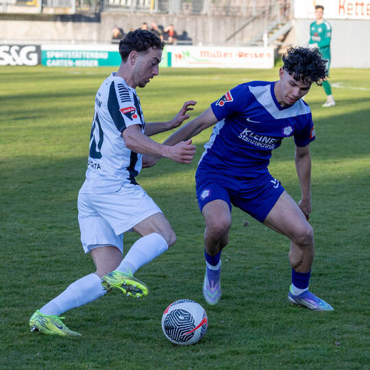 Nach der intensiven Partie gegen Aalen trifft Nöttingen (rechts Matej Mijic) nun auf Neckarsulm. Ralf Becker