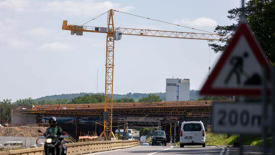 Baustelle A8 B10 Brücke