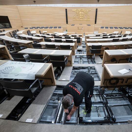Umbau im Landtag von Baden-Württemberg