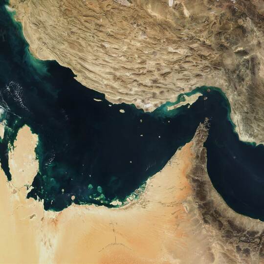 Satellitenaufnahme des Persischen Golfs