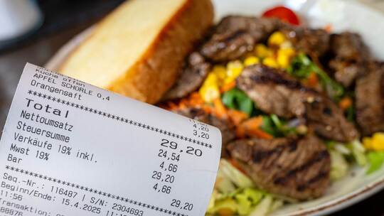 Rechnung Gastronomie