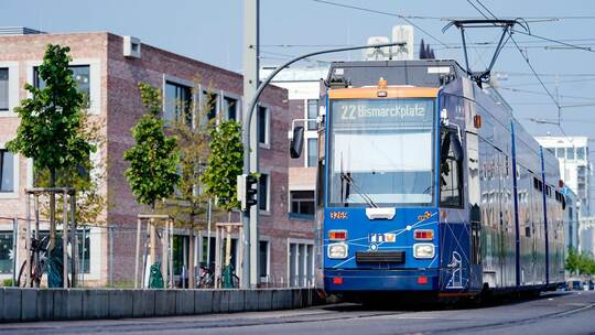 Straßenbahn in Heidelberg - Illustration