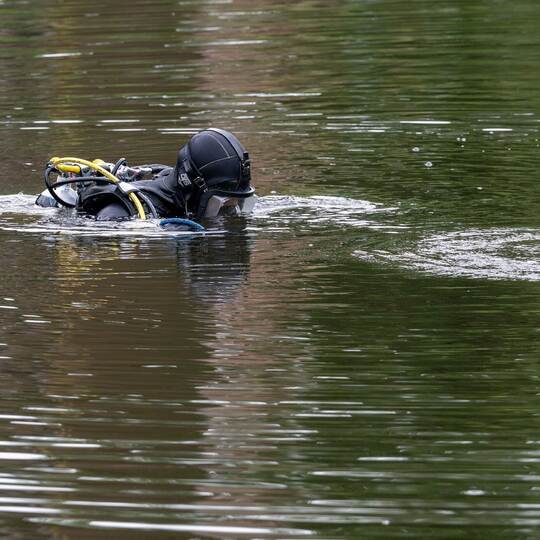 Suche der Polizei im Reinickendorfer Breitkopfbecken