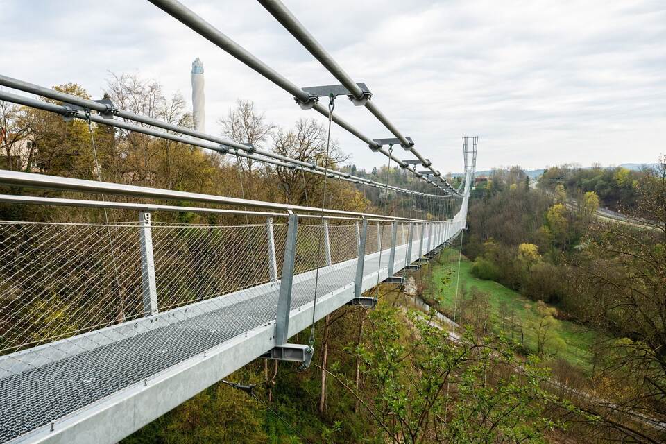 Fußgängerhängebrücke Neckarline Rottweil