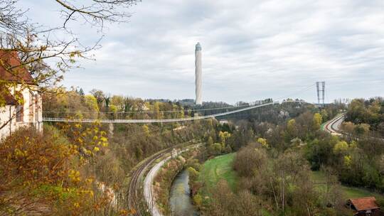 Fußgängerhängebrücke Neckarline Rottweil