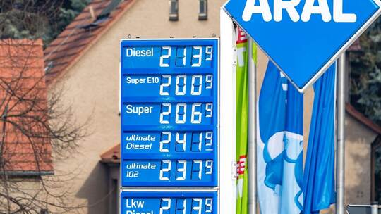 Kraftstoffpreise an einer Tankstelle