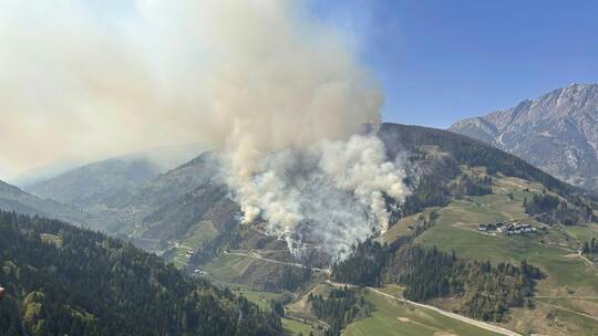 Waldbrand im Kärntner Lesachtal