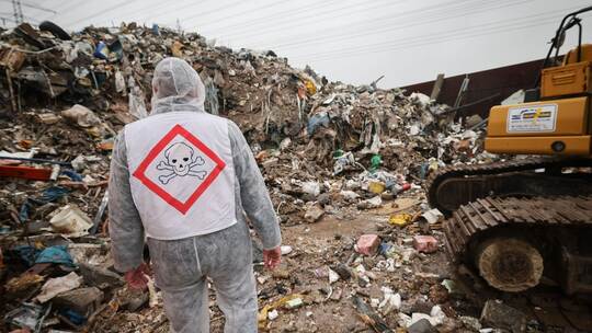 Räumung einer illegalen Müllkippe