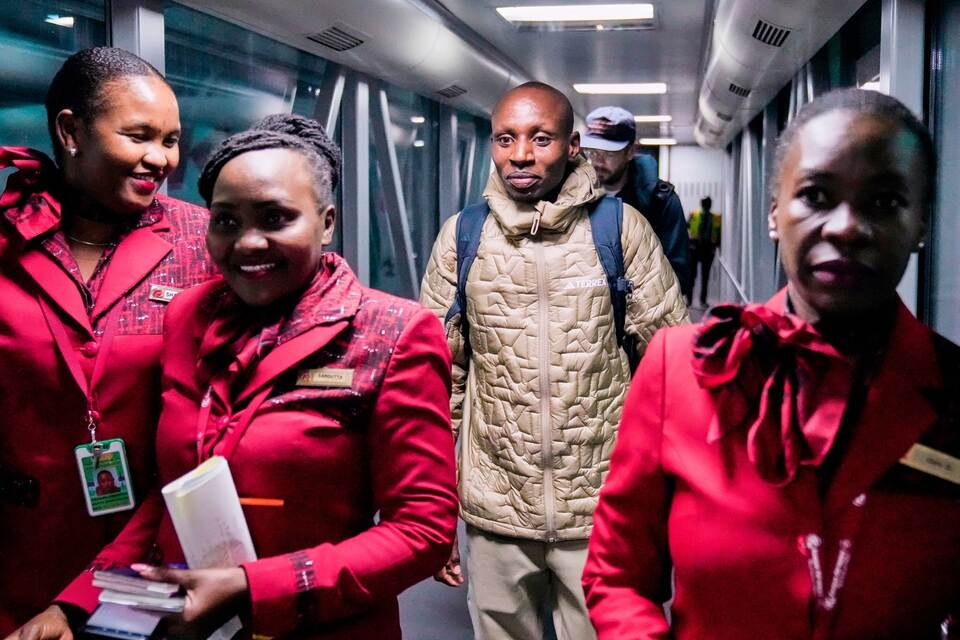 Sabastian Sawe kommt in Kenia an