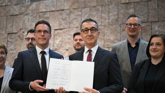 Unterzeichnung Koalitionsvertrag in Baden-Württemberg
