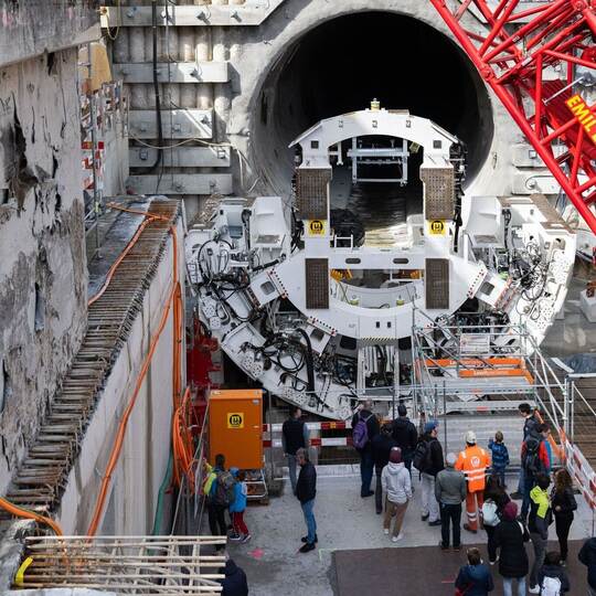Tunnelbohrmaschine «Paulina» am Gotthard