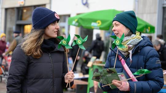 Marie Kollenrott im Wahlkampf Marie Kollenrott im Wahlkampf