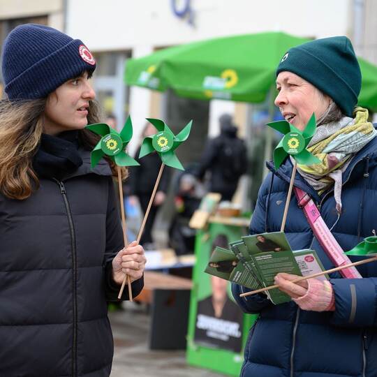 Marie Kollenrott im Wahlkampf
