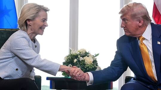 US-Präsident Trump trifft von der Leyen