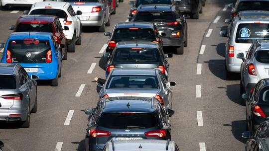 Stau auf der Autobahn Stau auf der Autobahn