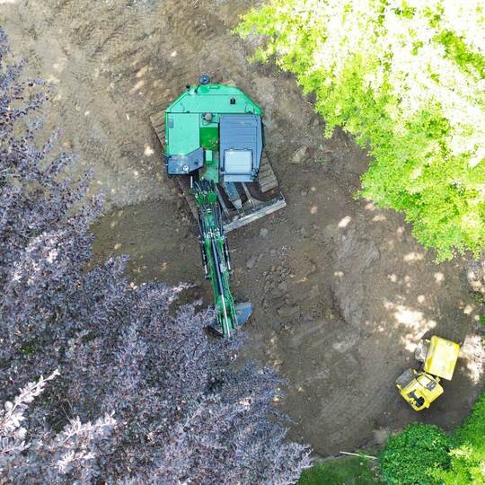 Bauarbeiten im Garten