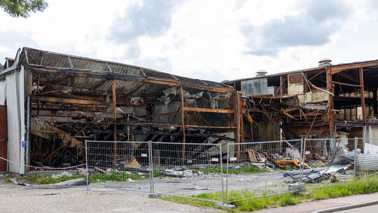 Lomersheim Lagerhalle Nach Brand