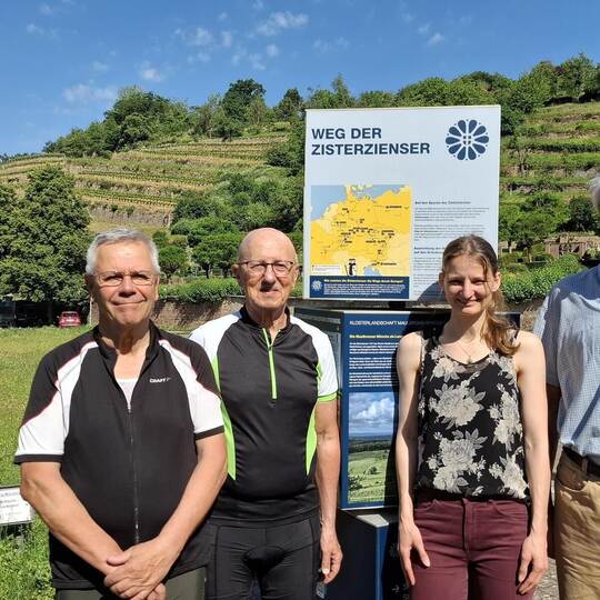 Der Schwabenexpress Jürgen Wörsinger und Wolfgang Frommer mit Frauke Schütz und Martin Ehlers von Cisterscapes Maulbronn/Strombe