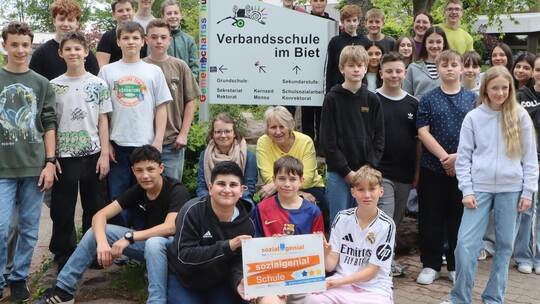 Schülerinnen und Schüler der Verbandsschule im Biet lernen beim Projekt „Brücken bauen für das Leben“. Georg Kost