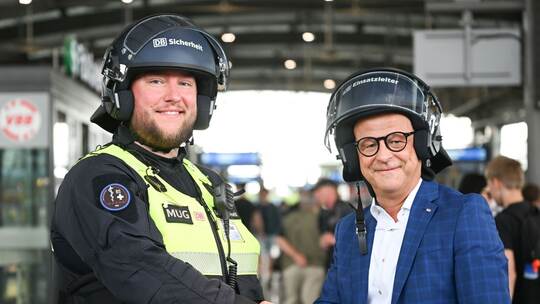 Pressetermin mit DB Sicherheit