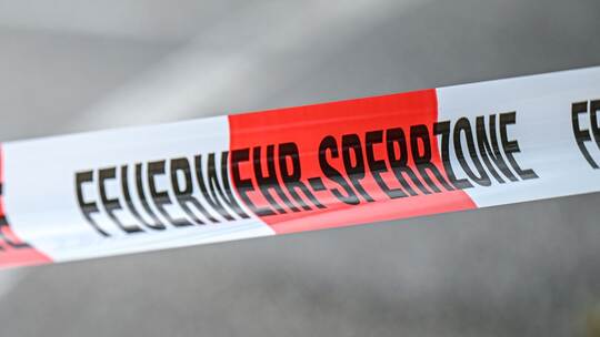 Absperrband Feuerwehreinsatz