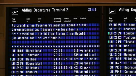 Flughafen München stellt teilweise Betrieb ein Flughafen München stellt teilweise Betrieb ein