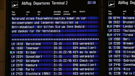 Flughafen München stellt teilweise Betrieb ein Flughafen München stellt teilweise Betrieb ein