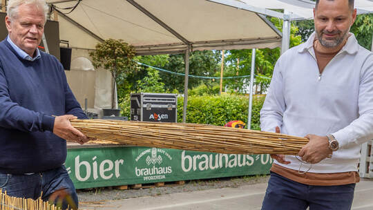 Enzauenpark Public Viewing Vorbereitung