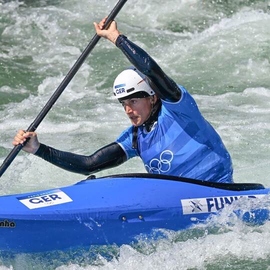 Ricarda Funk im Kajak Cross