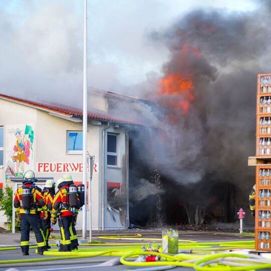 Feuerwehrhaus in Landkreis Esslingen brennt