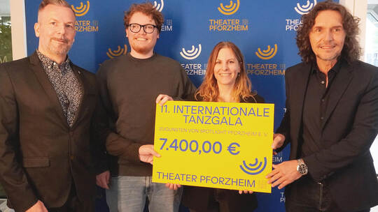 Tanzdirektor Guido Markowitz, Spotlight-Vorstand Felix Herkens, Beratungsstellenleiterin Claudia Jancura und Theaterdirektor Uwe