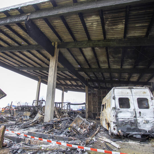 Brand Keltern Weiler Lagerhallen