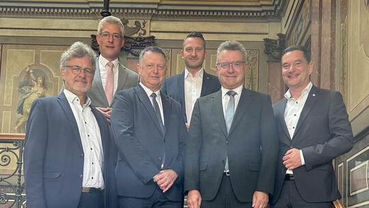 Prominenz bei der Klausurtagung des CDU/CSU-Arbeitskreises in Bad Wildbad (von links): Frank Mentrup (SPD), Karlsruher Oberbürge