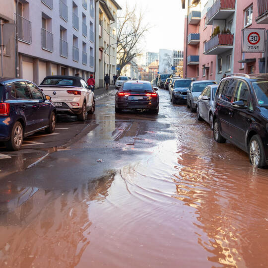 Wasserrohrbruch Hermannstraße Oststadt